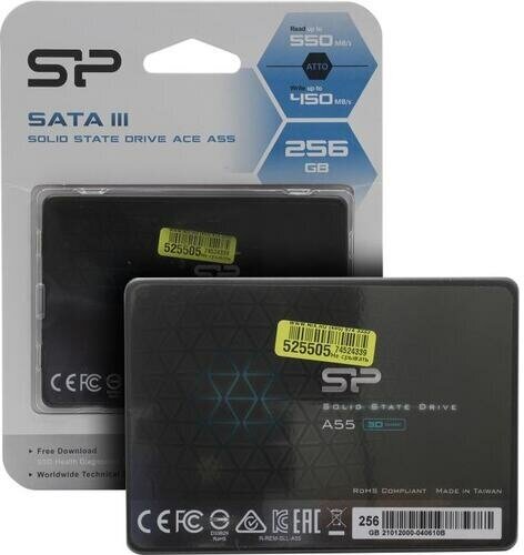 Накопитель SSD 256Gb Silicon Power SP256GbSS3A55S25 Ace A55 SATA3 2.5 - фотография № 3