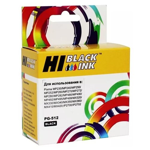 Картридж Hi-Black PG-512, 401 стр, черный картридж hi black hb pg 512 для canon pixma mp240 260 480 bk