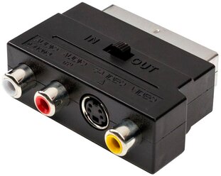 Адаптер Atcom SCART - S-Video/3xRCA (АТ1010), черный