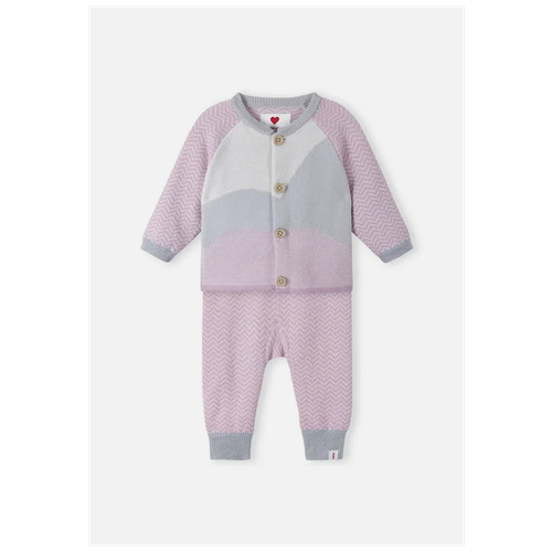 фото Комплект одежды reima детский, брюки и кофта, размер 56, розовый