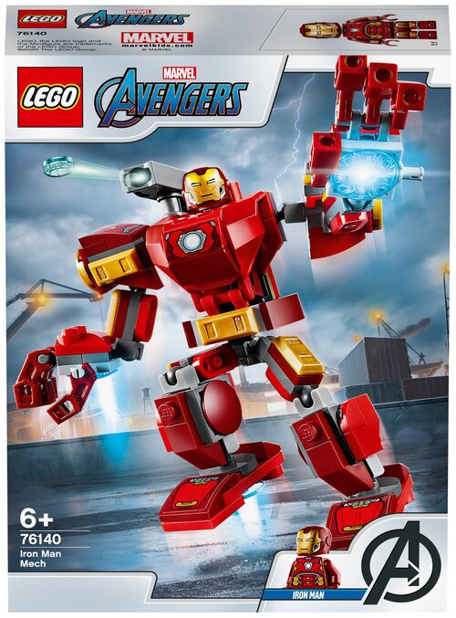 Конструктор LEGO Marvel Super Heroes 76140 Avengers Железный Человек: трасформер, 148 дет.