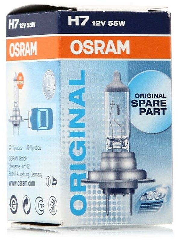 Лампа автомобильная галогенная Osram Original Line 64210 H7 / 12V / 55W /1 шт.