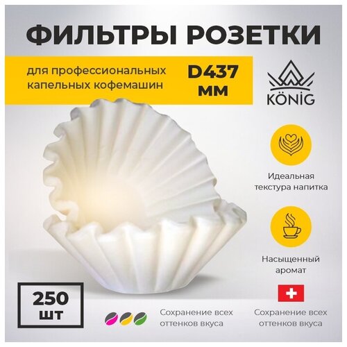 Фильтры бумажные KONIG D437 мм для кофемашин Bravilor Bonamat, Animo, 250 шт