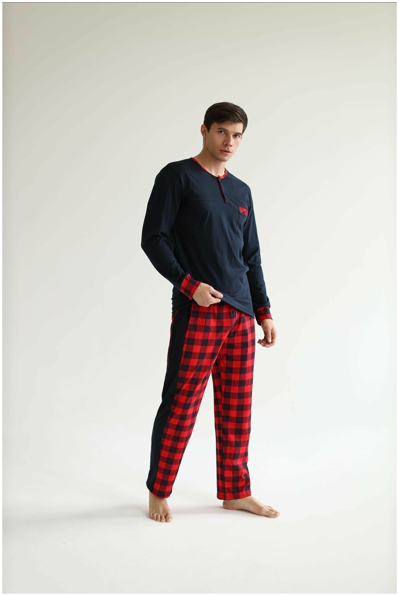 Домашний костюм, пижама мужская, комплект брюки свитшот, DomTeks - фотография № 5