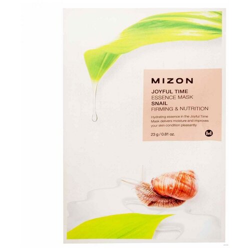 MIZON Joyful Time Essence Mask Snail Тканевая маска для лица с экстрактом улиточного муцина 23г