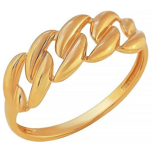 фото Кольцо золотая подкова, красное золото, 585 проба, размер 15.5