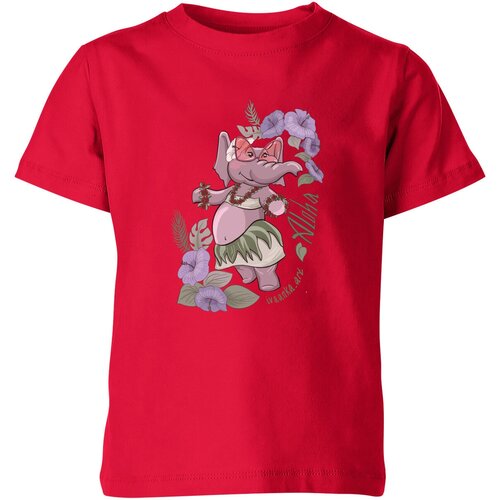 Футболка Us Basic, размер 10, красный детская футболка мама слониха со слонёнком 164 темно розовый