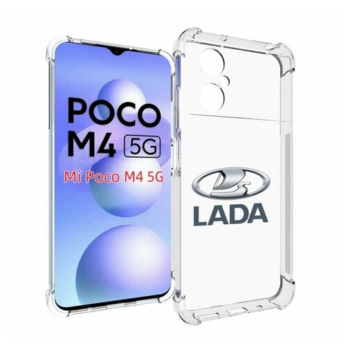 Чехол MyPads Lada-ваз-4 мужской для Xiaomi Poco M4 5G задняя-панель-накладка-бампер