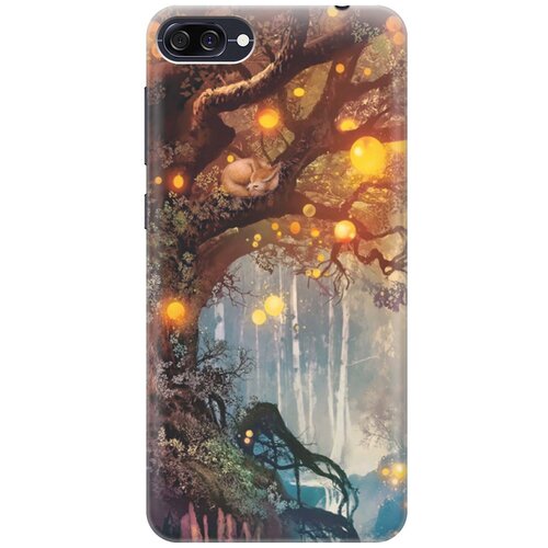 фото Cиликоновый чехол на asus zenfone 4 max (zc520kl) / асус зенфон 4 макс (зц520кл) с принтом "лиса на древе" gosso