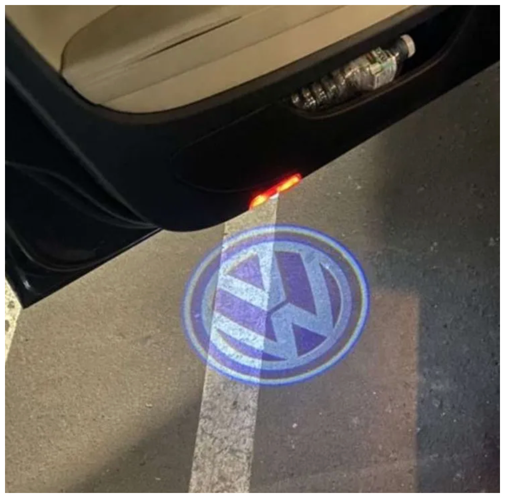 4 плафона подсветки дверей с проекцией логотипа Volkswagen