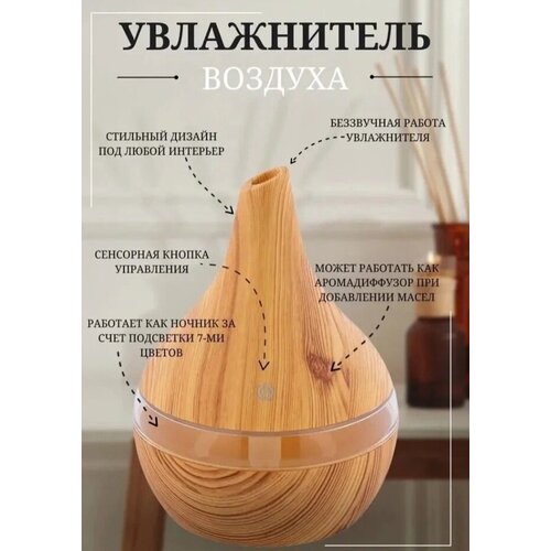Аромадиффузор-увлажнитель воздуха с подсветкой WITHOUT DUSTУльтразвуковой увлажнитель воздуха Чистый ВоздухСенсорное управление 119900₽