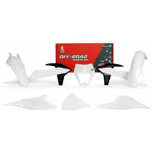 Комплект пластика для KTM EXC(F)125-500 20-23 г., бело-черный