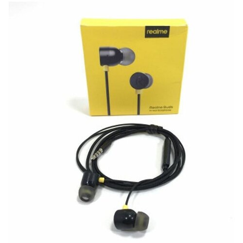 Гарнитура вакуумная Realme Buds RMA101 черный в коробке 49800₽