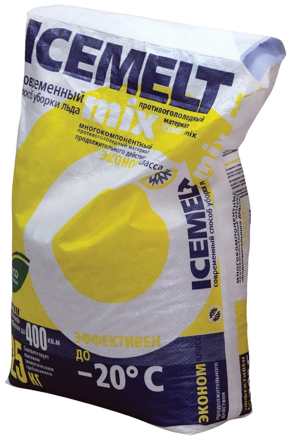Противогололедный реагент ICEMELT Mix 4 л 25 кг мешок