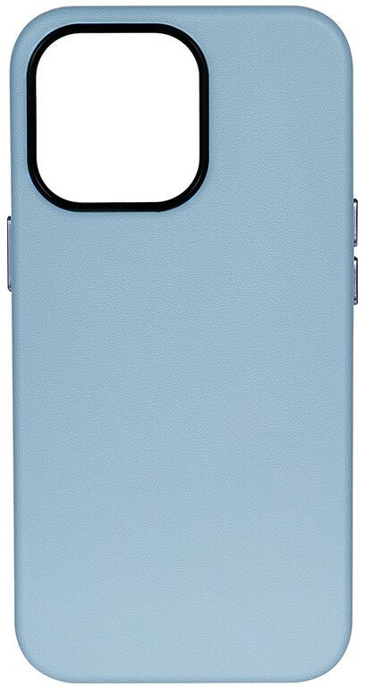 Чехол с MagSafe на iPhone 13 Pro Кожаный (New line)-Небесно Голубой