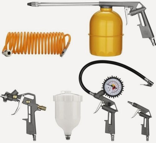 Изображение товара Набор пневмоинструмента Deko DKSG05, 5 предметов