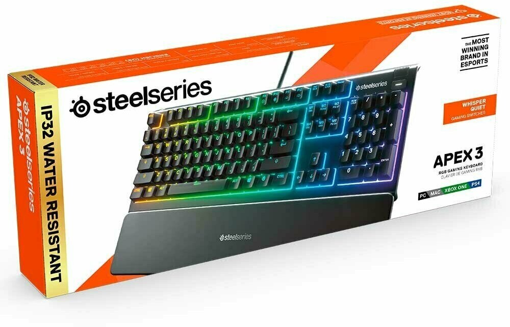 Игровая клавиатура SteelSeries Apex 3 RU Black USB