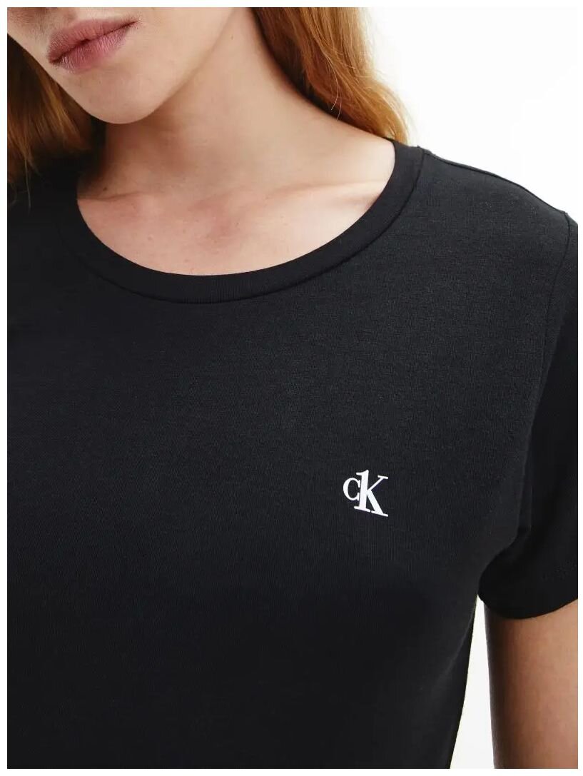 Комплект домашних футболок 2 шт Calvin Klein, Цвет: черный, Размер: L - фотография № 3