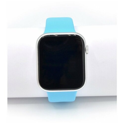 Ремешок (силиконовый) INAKS для часов Apple Watch 38/40 голубой