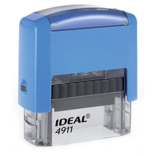 Оснастка Ideal 4911 P2 для печати, штампа, факсимиле. Поле: 38х14 мм. Корпус: синий.