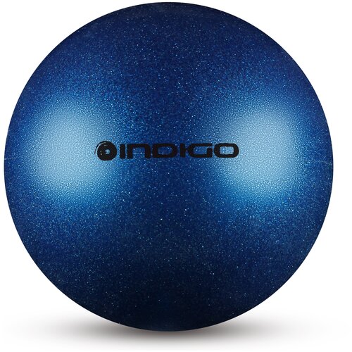 фото Мяч для художественной гимнастики indigo металлик 300 г in119 синий с блестками 15 см