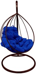 Подвесное кресло M-GROUP Капля, коричневый/синий