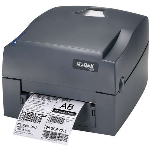 Термотрансферный принтер этикеток блок питания GoDEX G500UES черный