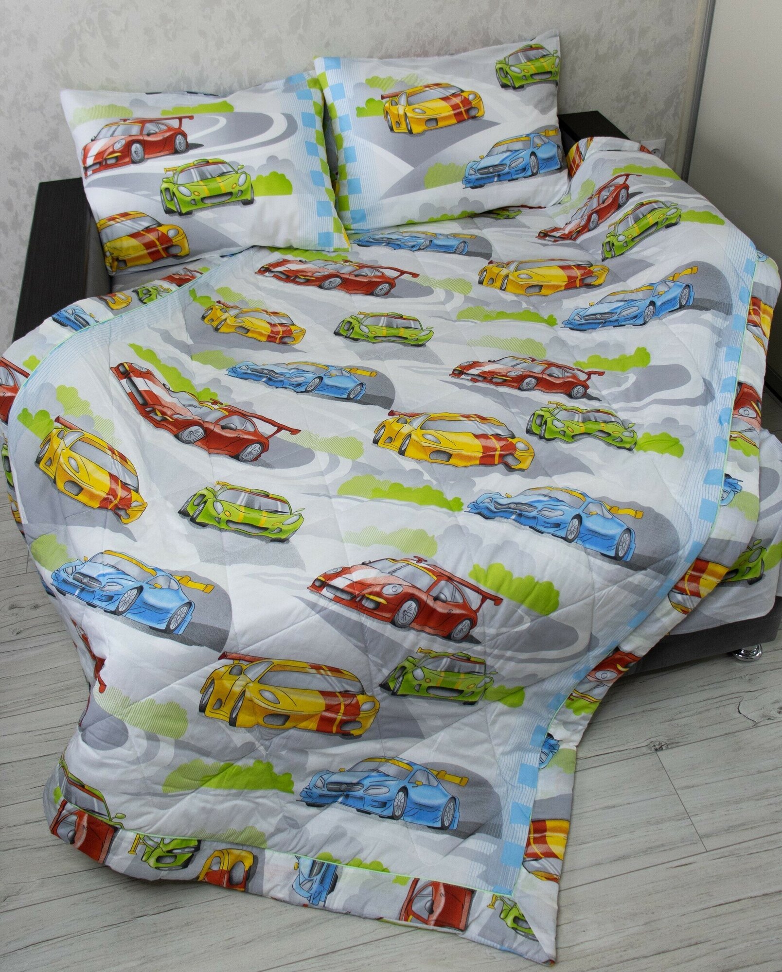 Комплект с одеялом DonCotton "Гонки", 1.5 - спальный - фотография № 2