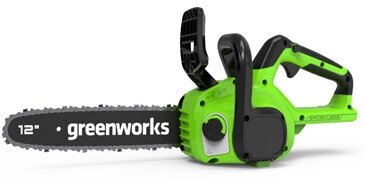 Пила цепная аккумуляторная greenworks GD24CS30K2, green