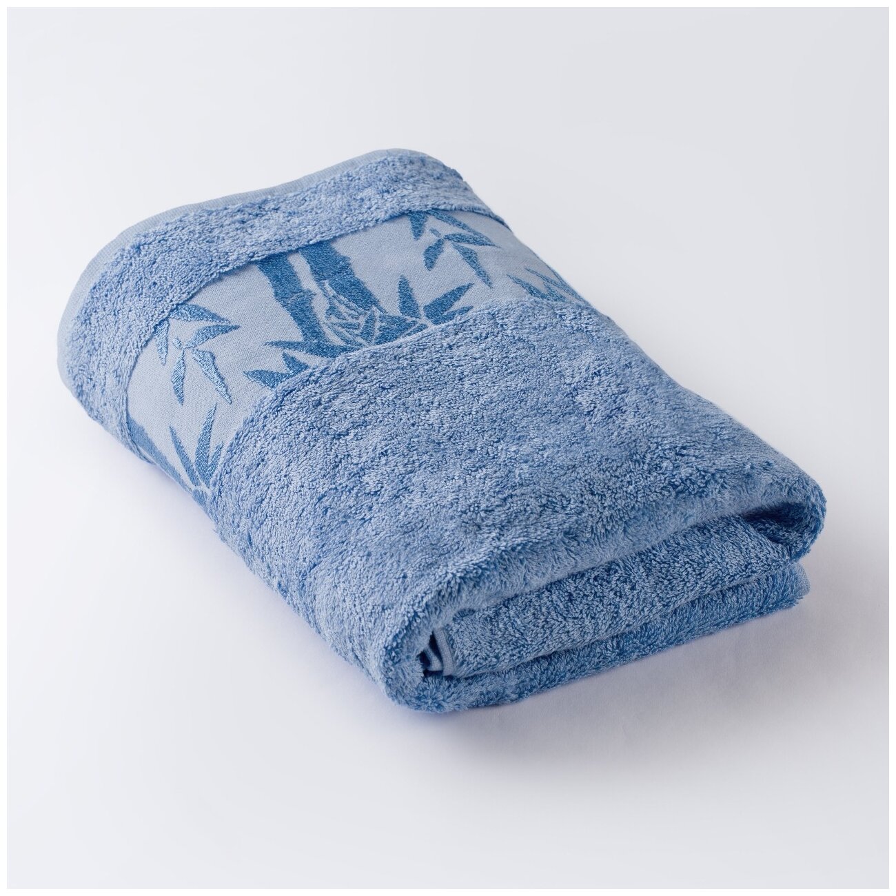 Полотенце махровое "Бамбук" 41x70, голубой - фотография № 5