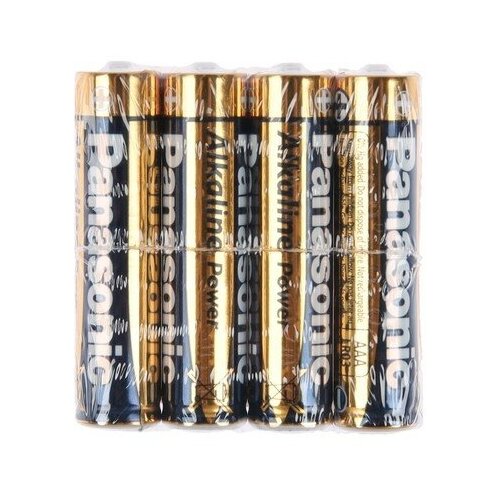 Батарейка алкалиновая Panasonic Alkaline power, AAA, LR03-4S, 1.5В, спайка, 4 шт.