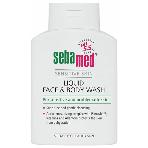 Sebamed Sensitive skin Гель для лица и тела очищающий iquid face and body wash 200мл