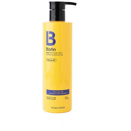 Шампунь для поврежденных волос Biotin Damage Care Shampoo Holika Holika, 400 мл