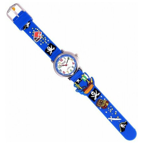 фото Наручные часы omax, кварцевые, корпус латунь, ремешок силикон, синий