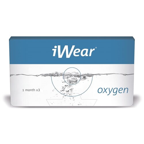 Контактные линзы iWear Oxygen, 3 шт., R 8,6, D -3,5