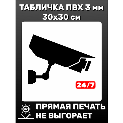 Табличка информационная Знак видеонаблюдение 30х30 см табличка информационная крик 30х30 см