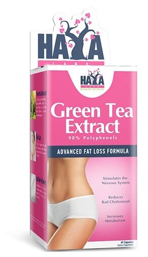 Таблетки HAYA LABS Green Tea Extract, 60 шт.