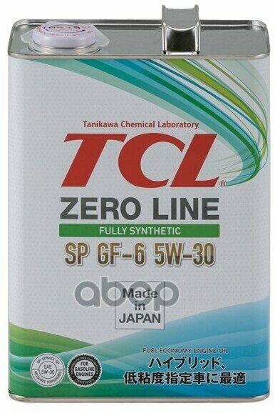 TCL Масло Моторное Tcl Zero Line Fully Synth, Fuel Economy, Sp, Gf-6, 5W30, 4Л