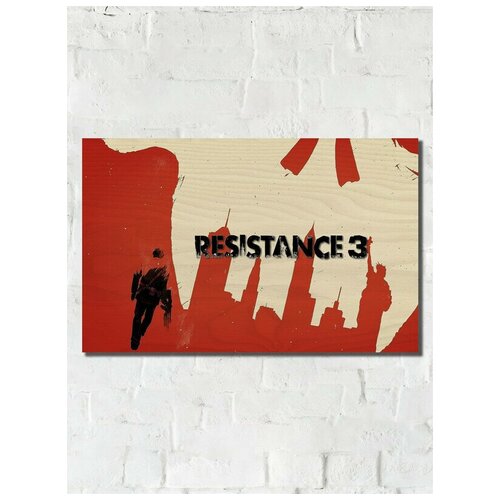 Интерьерная картина из дерева ОСП игра Resistance 3 - 11027 Г