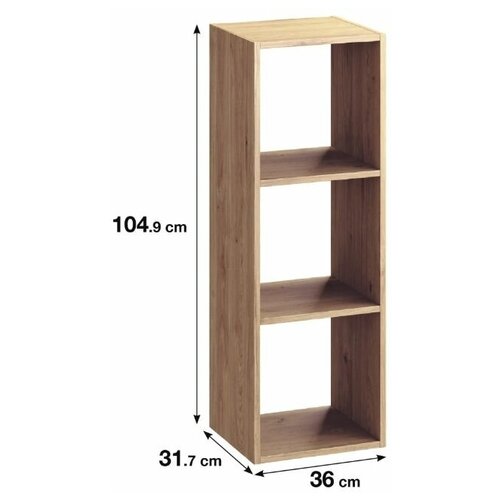 Стеллаж 3 секции 36x104x315 см ЛДСП цвет дуб 3899₽