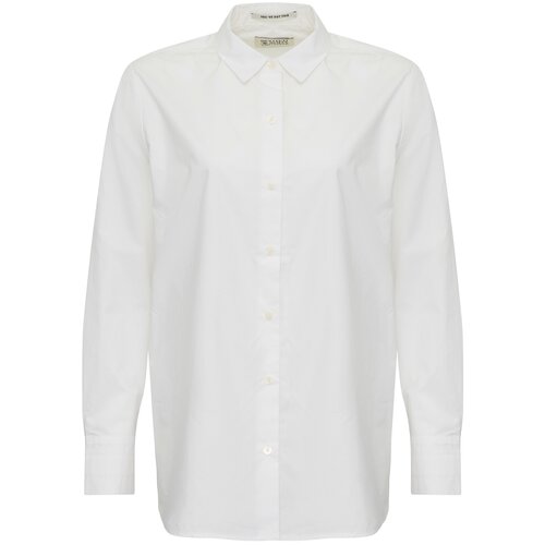 Рубашка  SCOTCH & SODA, прямой силуэт, длинный рукав, без карманов, однотонная, размер L, белый