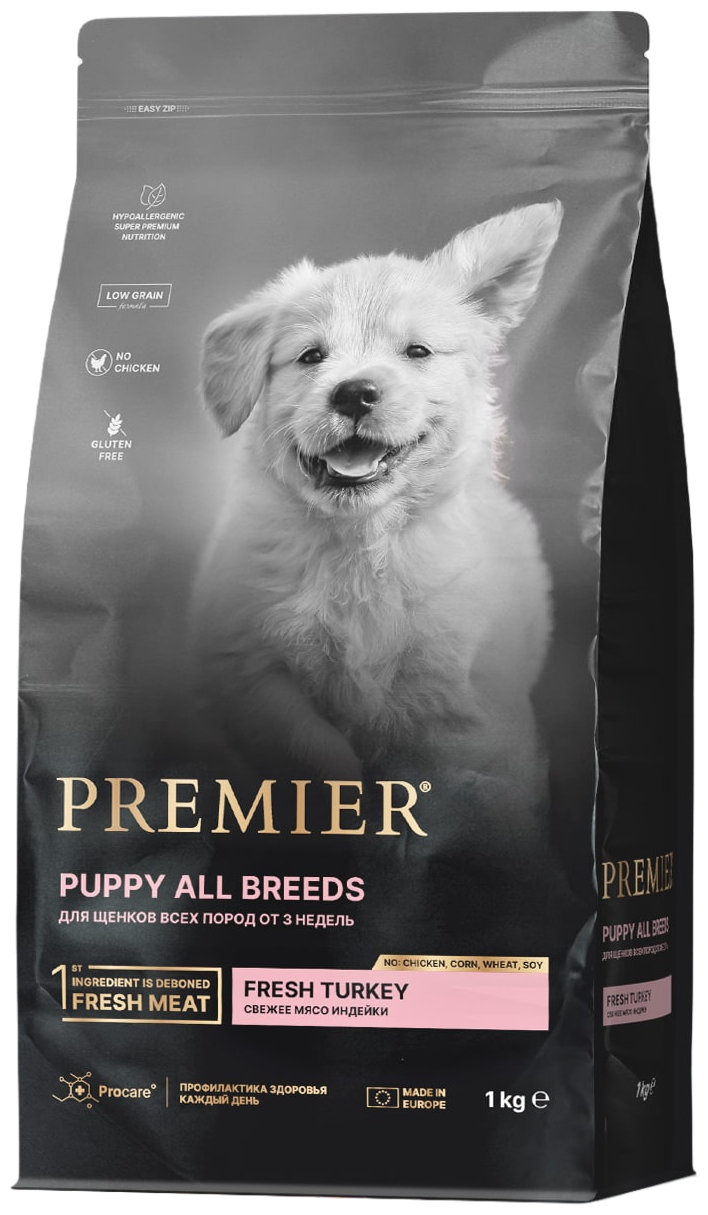 Premier Dog Корм для щенков PUPPY Turkey с 3-х недель беременных и кормящих сук Индейка