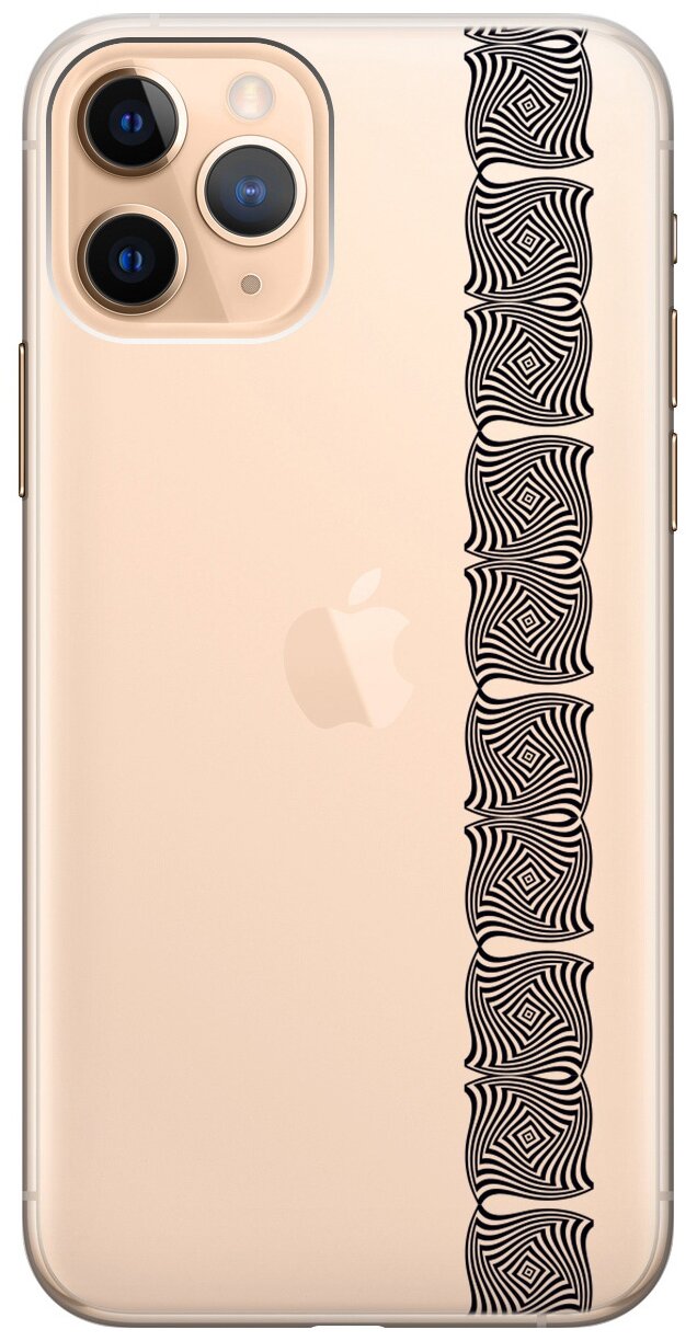 Силиконовый чехол на Apple iPhone 11 Pro / Эпл Айфон 11 Про с рисунком "Illusions (Line)"