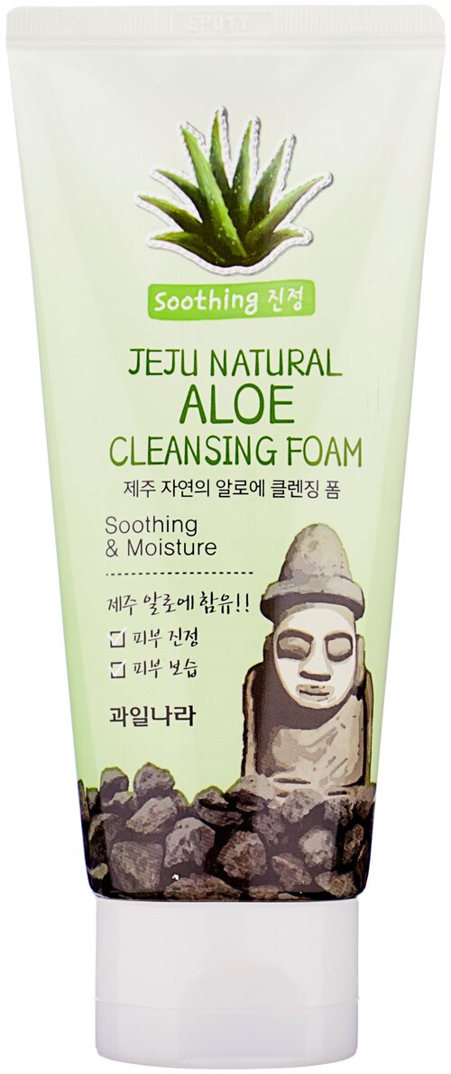 Welcos пенка для умывания Jeju Natural Aloe, 120 мл, 120 г