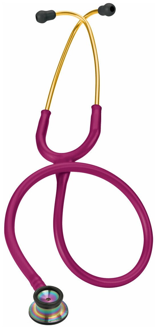 3M Стетоскоп Littmann Classic II Infant, малиновая трубка, акустическая головка радужная, 71 см, 2157