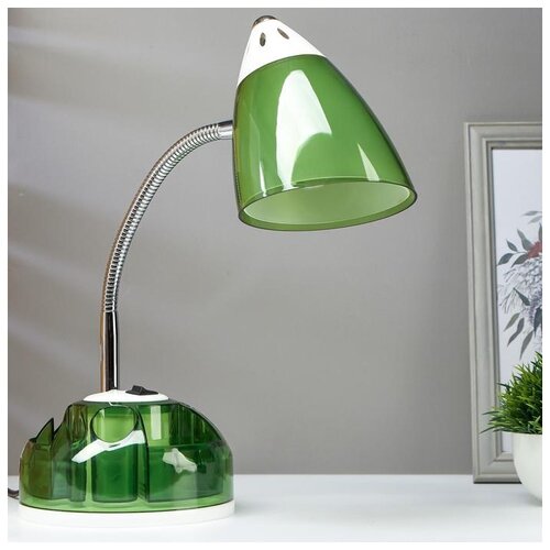 фото Настольная лампа 1x60w e27 зеленая 16,5x16,5x51см 2815775 уютель