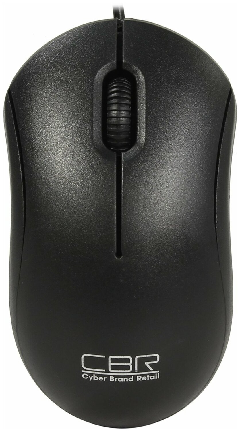 Мышь проводная CBR CM-112, чёрная, USB. Разрешение: 1200 dpi. Кабель 1,3 м.