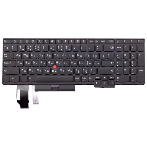 Клавиатура для ноутбука Lenovo ThinkPad E580, E585 черная с черной рамкой и трекпойнтом клавиатура для ноутбука lenovo e580 l580 t590 p n 01yp560 sn20p34095