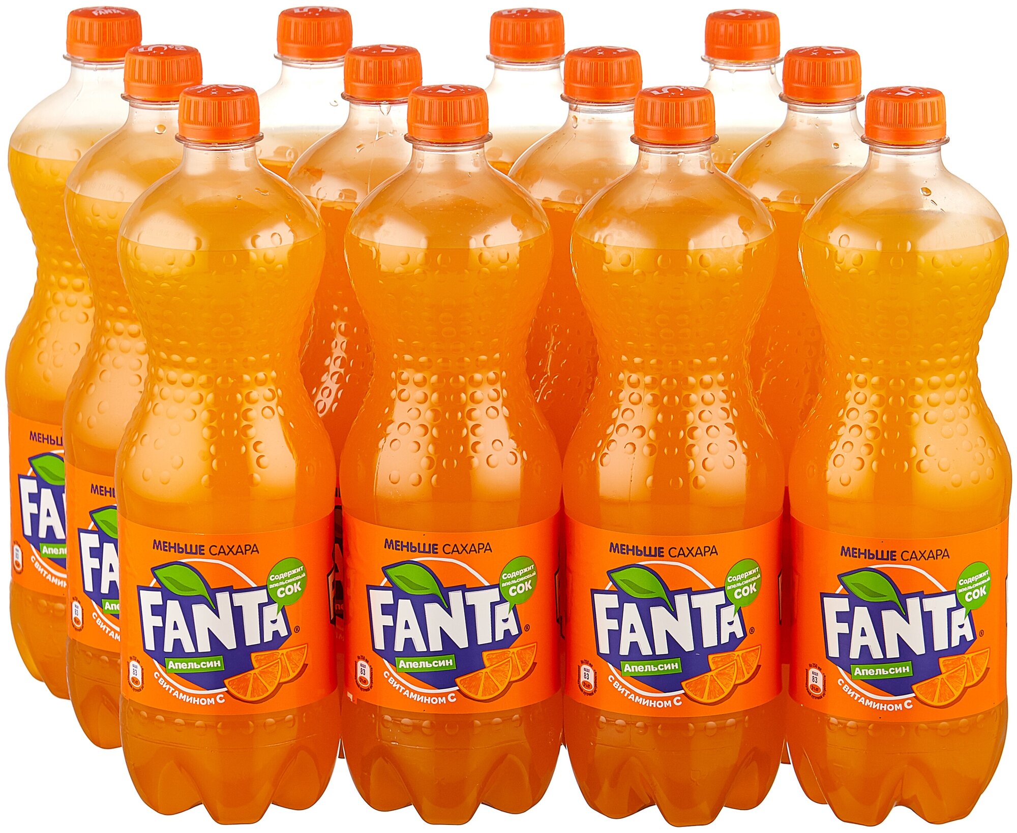 Газированный напиток Fanta, 1 л, 12 шт.