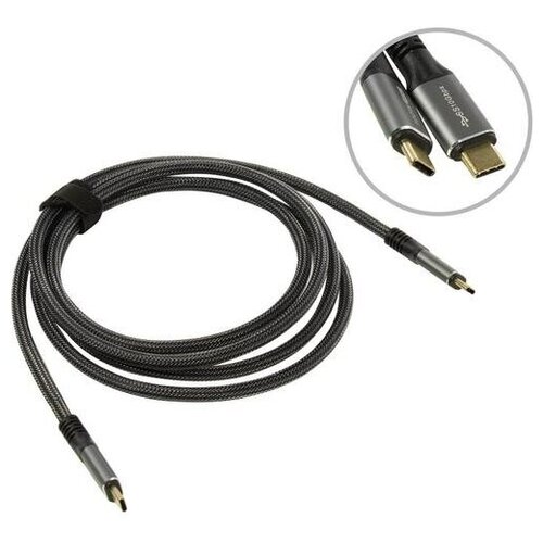 Кабель USB-C 10Гбит/с 4К, быстрая зарядка Power Delivery, 100Вт, 5А, 2 м usb c male to female cable 4k 60hz 10gbps 100w pd 5a usb 3 1 typec gen 1 10gbps cord for xiaomi macbook pro air asus hp laptop